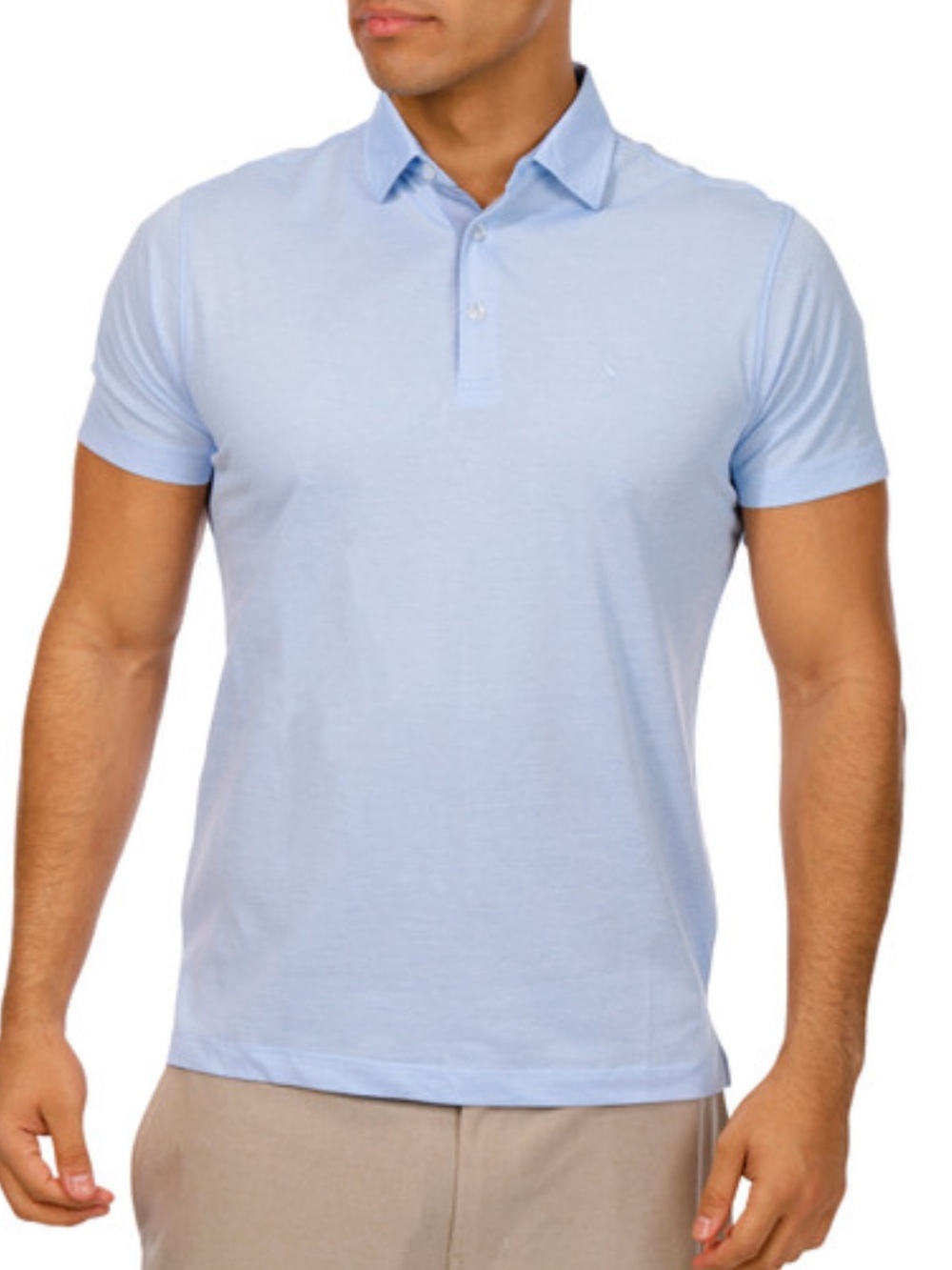 Tailorbyrd Light Blue Dobby Twill Polo